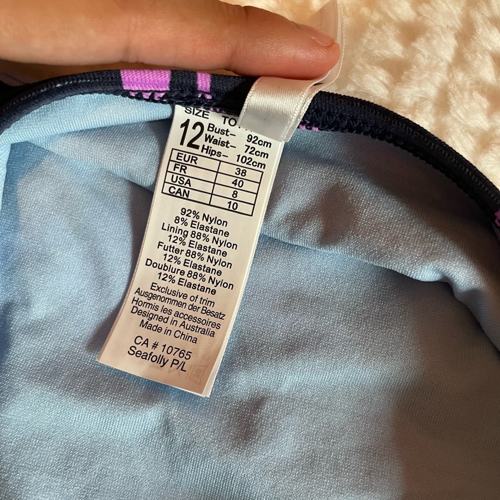 Seafolly | Florence Retro Blue Hipster Women’s Bikini Bottoms | NWOT - Picture 8 of 9